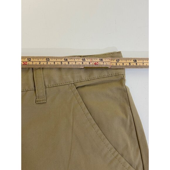 Cat & Jack khaki shorts flat front sz 18 husky boys shorts - Picture 4 of 7